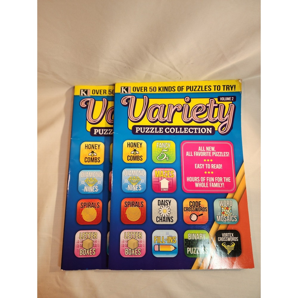 2book Kappa Variety Puzzle Collection Volume 2 Book Over 50 Puzzles Easy to Read